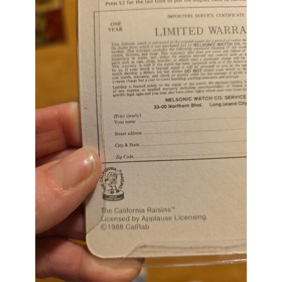 Vintage 1988 California Raisins Wrist Watch LCD NIP Nelsonic 5 Function - Picture 3 of 5